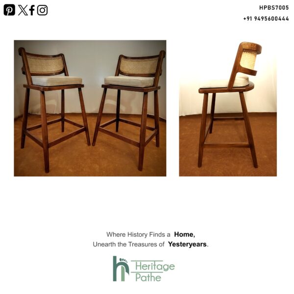 HPBS7005 High Back Cane Bar Stool