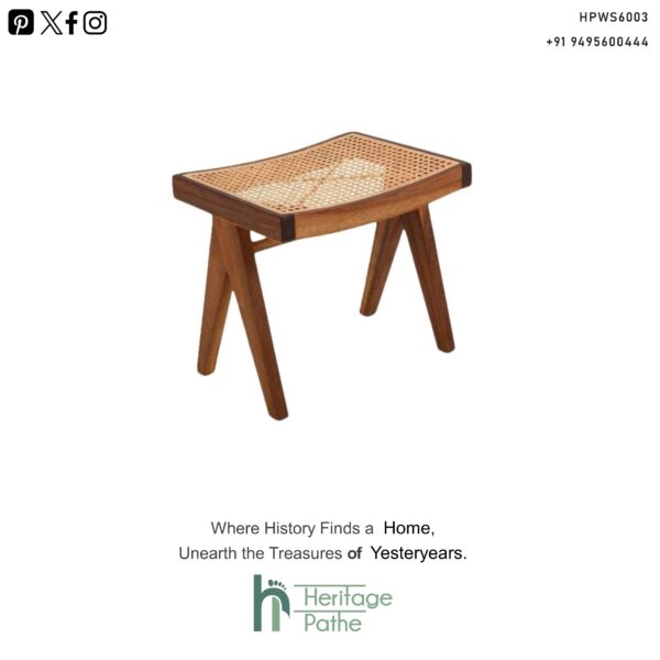 HPWS6003+ Mid Century Wooden Stool
